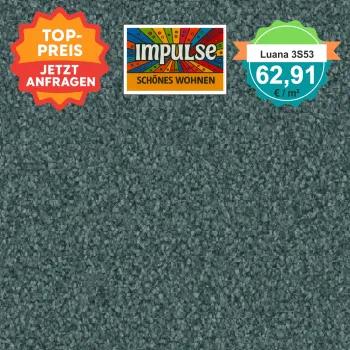 Vorwerk Luana Teppichboden blaugrün – quadratische Draufsicht