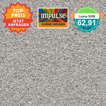 Vorwerk Luana Teppichboden hellgrau – quadratische Draufsicht