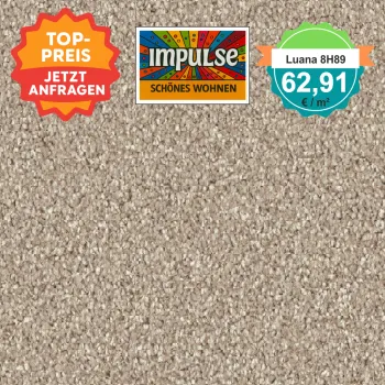 Vorwerk Luana Teppichboden kiesel – quadratische Draufsicht