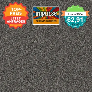 Vorwerk Luana Teppichboden dunkelgrau – quadratische Draufsicht