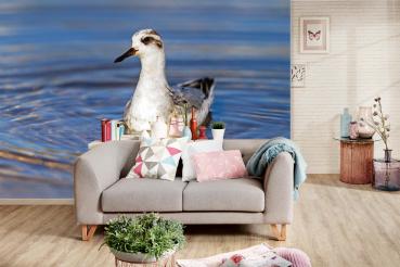 „Tiermotiv-Fototapete MS-5-0417 als Blickfang im Wohnzimmer – lebendige Farben und räumliche Tiefe“