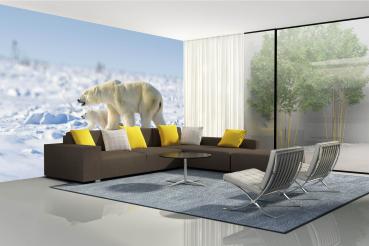 „Tiermotiv-Fototapete MS-5-0436 als Blickfang im Wohnzimmer – lebendige Farben und räumliche Tiefe“