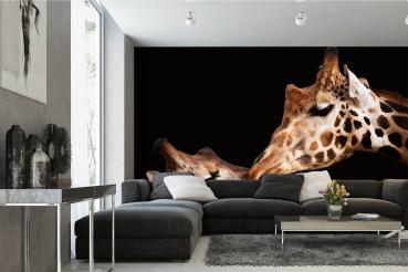 „Tiermotiv-Fototapete MS-5-0446 als Blickfang im Wohnzimmer – lebendige Farben und räumliche Tiefe“