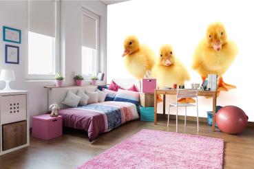 „Tiermotiv-Fototapete MS-5-0471 als Blickfang im Wohnzimmer – lebendige Farben und räumliche Tiefe“