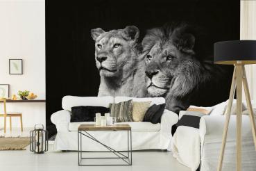 „Tiermotiv-Fototapete MS-5-0583 als Blickfang im Wohnzimmer – lebendige Farben und räumliche Tiefe“