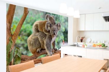 „Tiermotiv-Fototapete MS-5-0626 als Blickfang im Wohnzimmer – lebendige Farben und räumliche Tiefe“