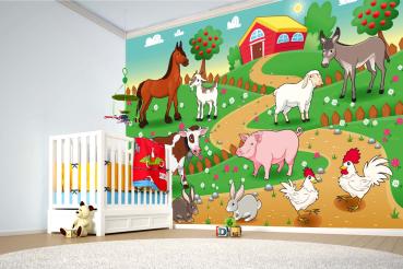 Kinder-Fototapete MS-5-1409 im Raum – kreative Wandgestaltung mit lebendigem XXL-Motiv für Kinderzimmer