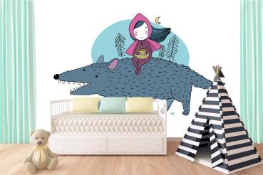 Kinder-Fototapete MS-5-1438 im Raum – kreative Wandgestaltung mit lebendigem XXL-Motiv für Kinderzimmer