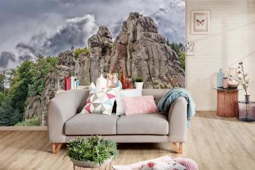 Berge-Fototapete MS-5-1665 in modernem Wohnraum – imposante Landschaft, räumliche Tiefe, stilvolle Wandgestaltung mit Naturakzen