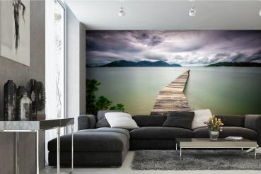Wohnraum mit Vlies-Fototapete MS-5-1801 – stimmungsvolle Küstenlandschaft als Wandgestaltung