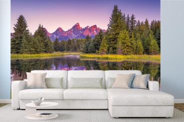 Berge-Fototapete MS-5-1807 in modernem Wohnraum – imposante Landschaft, räumliche Tiefe, stilvolle Wandgestaltung mit Naturakzen