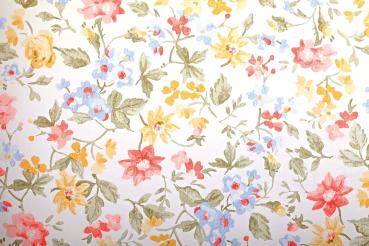 Vlies-Fototapete MS-5-1992 – Draufsicht auf florales Dessin mit warmen Farbtönen, Format 375 × 250 cm, brillante Druckqualität.
