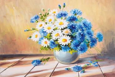 Vlies-Fototapete MS-5-2004 – Draufsicht auf florales Dessin mit warmen Farbtönen, Format 375 × 250 cm, brillante Druckqualität.