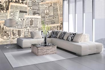 MS-5-2081 als Wandtapete in modernem Interieur; Retro-Design mit räumlicher Tiefe und Vintage-Charme