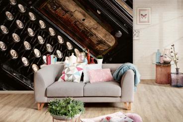 MS-5-2118 als Wandtapete in modernem Interieur; Retro-Design mit räumlicher Tiefe und Vintage-Charme