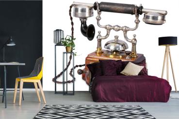 MS-5-2119 als Wandtapete in modernem Interieur; Retro-Design mit räumlicher Tiefe und Vintage-Charme