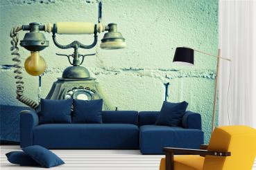 MS-5-2136 als Wandtapete in modernem Interieur; Retro-Design mit räumlicher Tiefe und Vintage-Charme