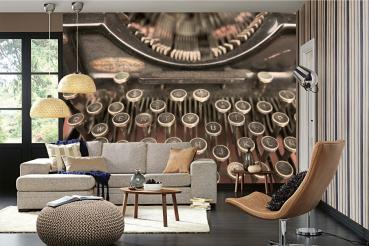 MS-5-2159 als Wandtapete in modernem Interieur; Retro-Design mit räumlicher Tiefe und Vintage-Charme