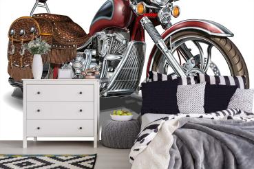 MS-5-2170 als Wandtapete in modernem Interieur; Retro-Design mit räumlicher Tiefe und Vintage-Charme