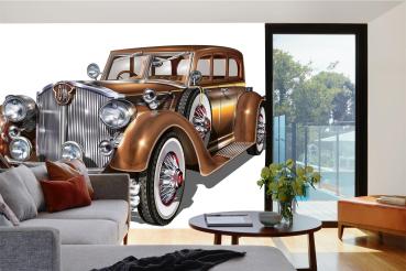 MS-5-2192 als Wandtapete in modernem Interieur; Retro-Design mit räumlicher Tiefe und Vintage-Charme