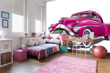 MS-5-2203 als Wandtapete in modernem Interieur; Retro-Design mit räumlicher Tiefe und Vintage-Charme