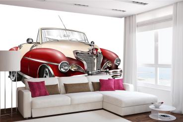 MS-5-2210 als Wandtapete in modernem Interieur; Retro-Design mit räumlicher Tiefe und Vintage-Charme