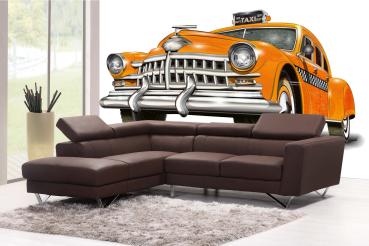 MS-5-2224 als Wandtapete in modernem Interieur; Retro-Design mit räumlicher Tiefe und Vintage-Charme