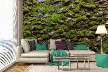 Wohnraum mit Vlies-Fototapete MS-5-2359 – rustikale Holzoptik als stilvolle Wandgestaltung