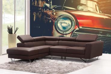 MS-5-2731 als Wandtapete in modernem Interieur; Retro-Design mit räumlicher Tiefe und Vintage-Charme