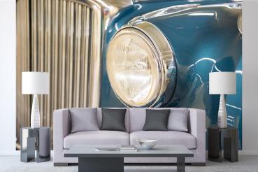 MS-5-2739 als Wandtapete in modernem Interieur; Retro-Design mit räumlicher Tiefe und Vintage-Charme