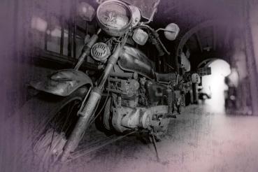 Vlies-Fototapete MS-5-2793 in Draufsicht; Retro-Motiv mit geometrischem Design und nostalgischer Farbwirkung