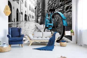 MS-5-2795 als Wandtapete in modernem Interieur; Retro-Design mit räumlicher Tiefe und Vintage-Charme