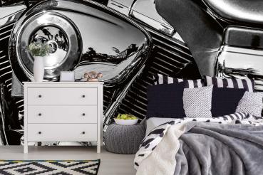 MS-5-2797 als Wandtapete in modernem Interieur; Retro-Design mit räumlicher Tiefe und Vintage-Charme