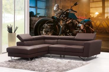 MS-5-2802 als Wandtapete in modernem Interieur; Retro-Design mit räumlicher Tiefe und Vintage-Charme