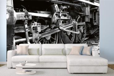 MS-5-2903 als Wandtapete in modernem Interieur; Retro-Design mit räumlicher Tiefe und Vintage-Charme