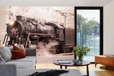 MS-5-2906 als Wandtapete in modernem Interieur; Retro-Design mit räumlicher Tiefe und Vintage-Charme