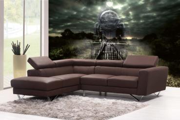 MS-5-2907 als Wandtapete in modernem Interieur; Retro-Design mit räumlicher Tiefe und Vintage-Charme
