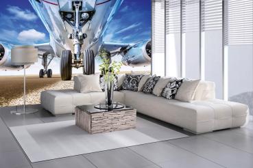 MS-5-2911 als Wandtapete in modernem Interieur; Retro-Design mit räumlicher Tiefe und Vintage-Charme