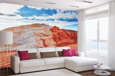 Berge-Fototapete MS-5-3026 in modernem Wohnraum – imposante Landschaft, räumliche Tiefe, stilvolle Wandgestaltung mit Naturakzen
