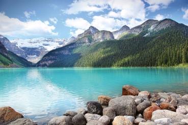 Vlies-Fototapete MS-5-3080 mit alpinem Bergmotiv – Format 375 × 250 cm, brillante Farben, klare Linien, Naturpanorama in XX