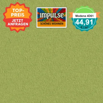 Vorwerk Teppichboden Modena 4D61 grün – hochwertiger Velours in sattem Grün, Meterware in 4 oder 5 m Breite