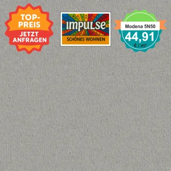 Vorwerk Teppichboden Modena 5N50 hellgrau – hochwertiger Velours in hellem Grau, Meterware in 4 oder 5 m Breite