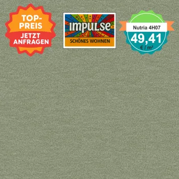 Vorwerk Nutria 4H07 grün Teppichboden – quadratische Draufsicht, Velours, 49,41 €/m²