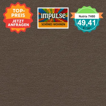 Vorwerk Nutria 7H80 braun Teppichboden – quadratische Draufsicht, Velours, 49,41 €/m²