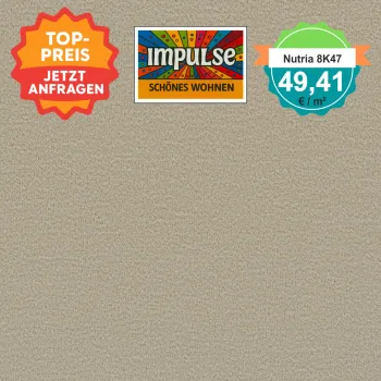 Vorwerk Nutria 8K47 beige Teppichboden – quadratische Draufsicht, Velours, 49,41 €/m²