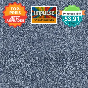 Vorwerk Teppichboden PRINCESSA 3S57 blau – moderner Veloursboden, pflegeleicht und langlebig