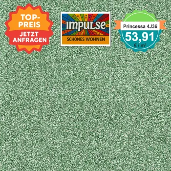 Vorwerk Teppichboden PRINCESSA 4J36 grün – robuster Velours für Wohn- und Objektbereiche