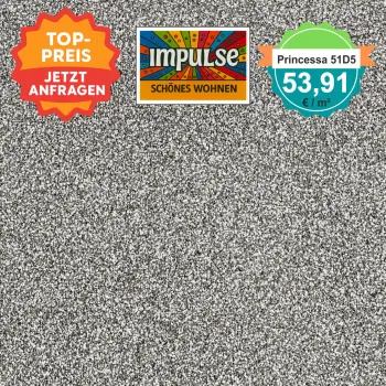 Vorwerk Teppichboden PRINCESSA 51D5 grau – Vorwerk Qualität aus Hameln, klassisches Grau