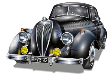 Vlies-Fototapete MS-5-2166 in Draufsicht; Retro-Motiv mit geometrischem Design und nostalgischer Farbwirkung