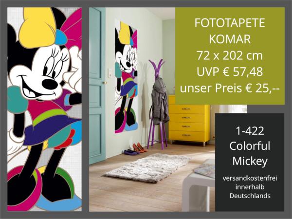Fototapete 1-422 Mickey colorful - 73 x 202 cm - versandkostenfrei innerhalb Deutschlands